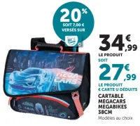 Cartable Megacars Megabikes 38cm