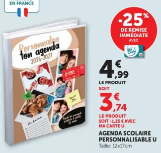 Agenda Scolaire Personnalisable U