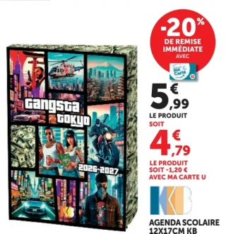 Agenda scolaire 12x17cm KB