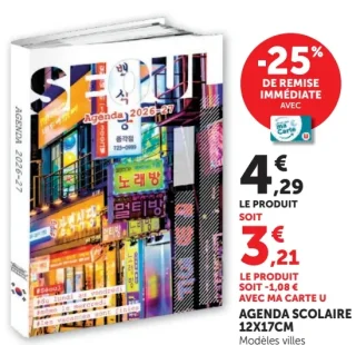Agenda Scolaire 12x17cm Modèles villes