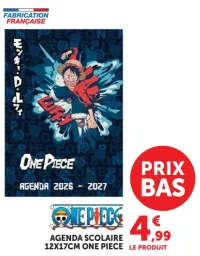 Agenda Scolaire 12x17cm One Piece