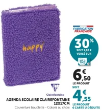Agenda Scolaire Clairefontaine 12x17cm