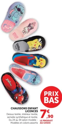 Chaussons enfant licences