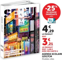 Agenda scolaire 12x17cm villes