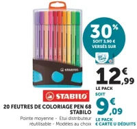 20 feutres de coloriage Pen 68 Stabilo