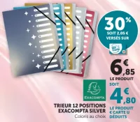 Trieur 12 Positions Exacompta Silver