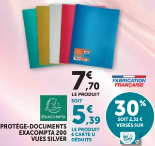Protège-Documents Exacompta 200 Vues Silver
