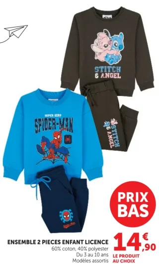 ENSEMBLE 2 PIECES ENFANT LICENCE