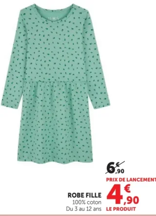 Robe fille U essentiel
