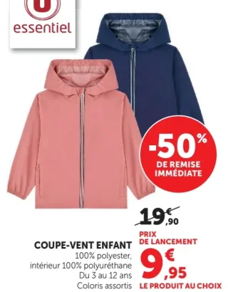 Coupe-vent enfant U Essentiel