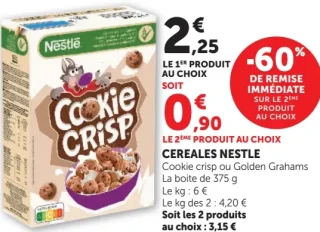 Céréales Nestle Cookie Crisp