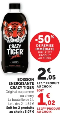 Boisson energisante Crazy Tiger