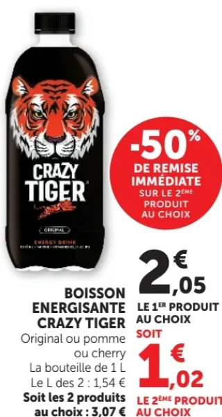 Boisson energisante Crazy Tiger