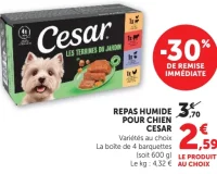 Cesar Repas humide pour chien Variétés au choix
