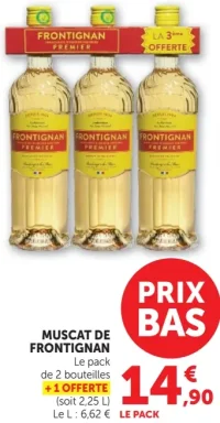 Muscat de Frontignan Le pack de 2 bouteilles + 1 offerte