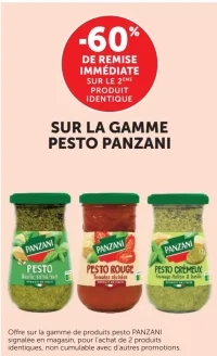 Sauces Pesto Panzani (Pesto Basilic, Pesto Rouge, Pesto Crémeux)