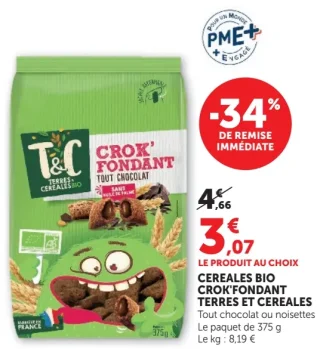 Céréales bio Crok'Fondant Terres et Céréales