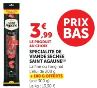 Spécialité de Viande Séchée Saint Agaune