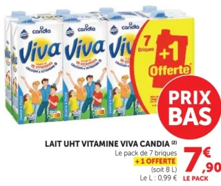 LAIT UHT VITAMINE VIVA CANDIA