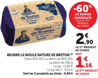 BEURRE LE MOULE NATURE DE BRETON