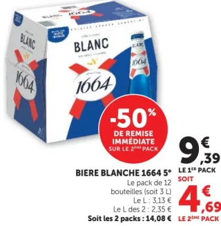 Bière Blanche 1664 5°