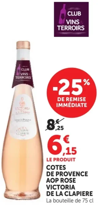 Cotes de Provence AOP Rose Victoria de la Clapiere