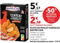 Filets de poulet surgelés Maitre Coq
