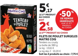 Filets de poulet surgelés Maitre Coq