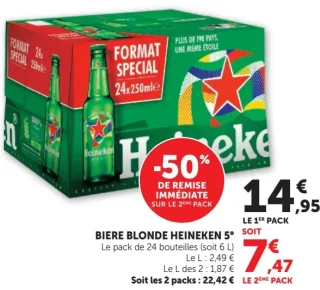 Bière Blonde Heineken 5°