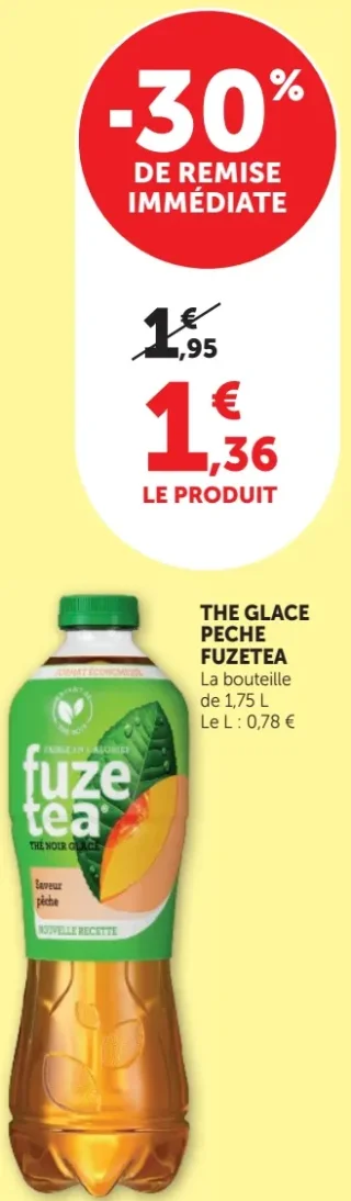 Thé glacé pêche Fuzetea