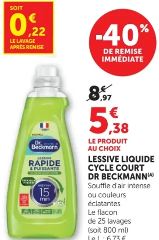 Dr. Beckmann Lessive Liquide Cycle Court