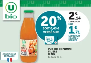 Pur jus de pomme filiere U Bio