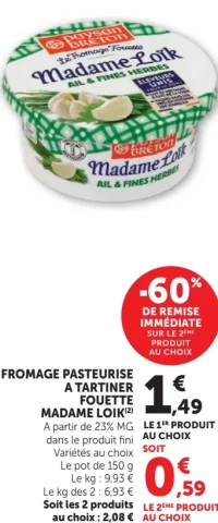 Fromage fouetté Madame Loïk Paysan Breton