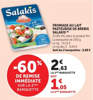 Fromage au lait pasteurisé de brebis Salakis