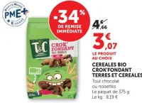 Céréales bio Krok'fondant Terres et Céréales