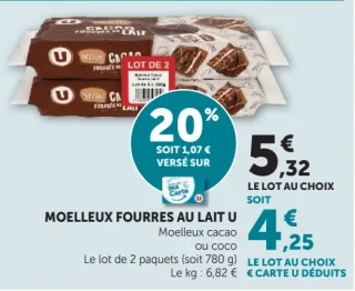 Moelleux Fourrés au Lait U