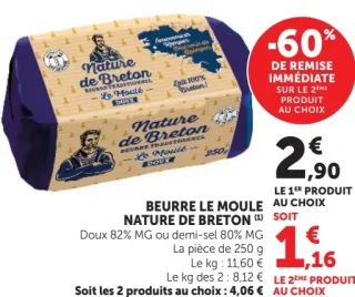 Beurre le Moule Nature de Breton