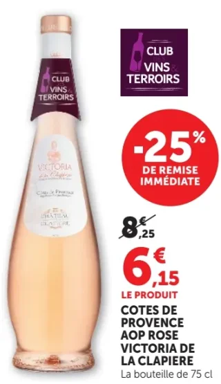 Cotes de Provence AOP Rosé Victoria de La Clapiere