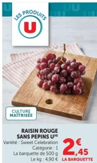 RAISIN ROUGE SANS PEPINS U
