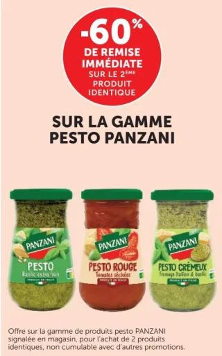 Gamme de sauces pesto Panzani