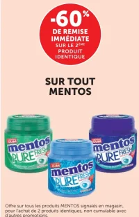 Gamme de chewing-gums et bonbons Mentos