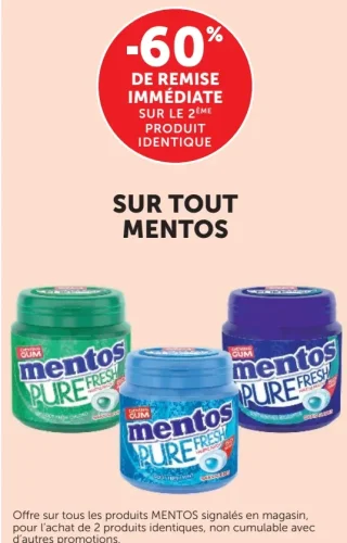 Gamme de chewing-gums et bonbons Mentos