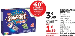 Crème glacée Smarties