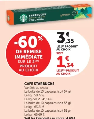 Capsules de café Starbucks