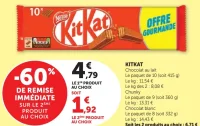 Chocolat au lait KitKat