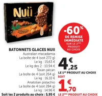 Bâtonnets glacés Nuii Australian macadamia / Texan pécan / Anatolian pistachio
