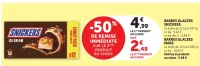 Barres glacées Snickers ou Mars