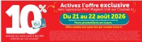 10% reversés sur votre carte U dès 20€ d'achats sur vos courses
