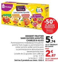 Dessert Fruitier Sans Sucres Ajoutés Charles & Alice