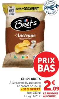 Chips à l'Ancienne ou Paysanne Brets